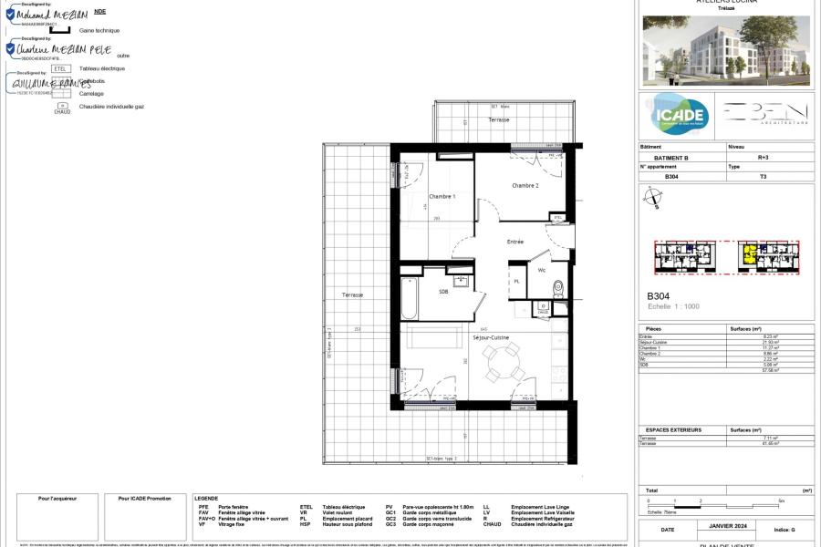 Photo 0 - Location Appartement 3 pièce(s) - 58 m²